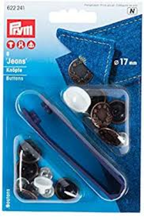 Trykknapper Jeans m/verktøy