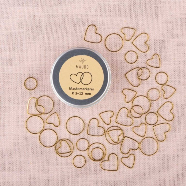 Maskemarkører Hjerter og ringer - stor