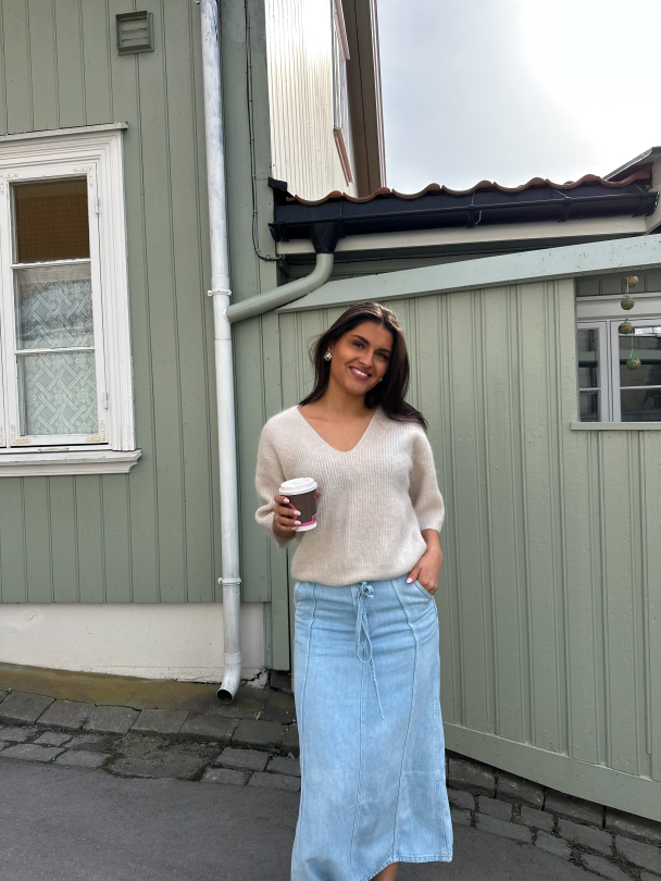 Irvin Denim Skirt - Light Blue Denim - Image 2
