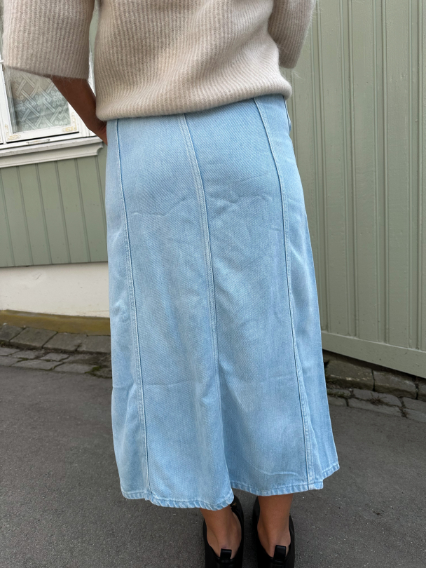 Irvin Denim Skirt - Light Blue Denim - Image 4