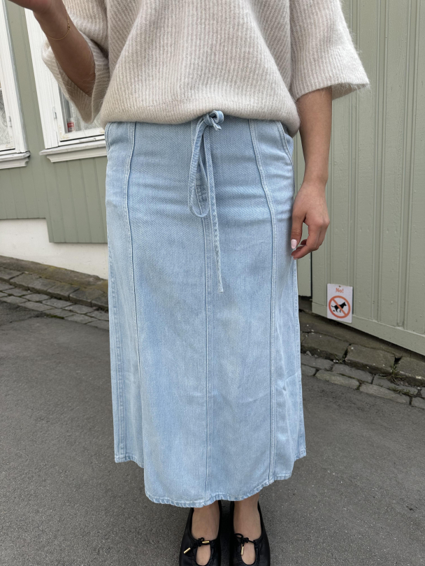 Irvin Denim Skirt - Light Blue Denim - Image 1