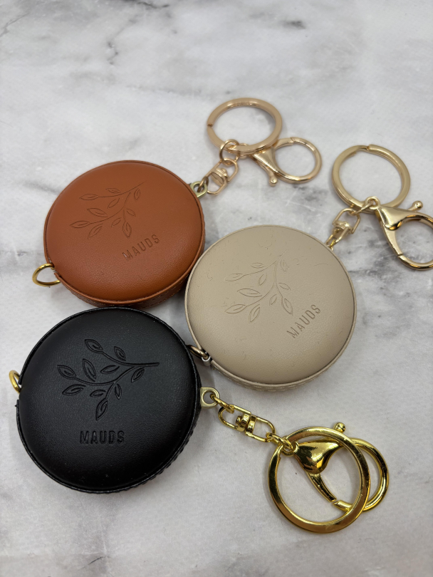 Rullemålebånd m/karabinkrok og nøkkelring