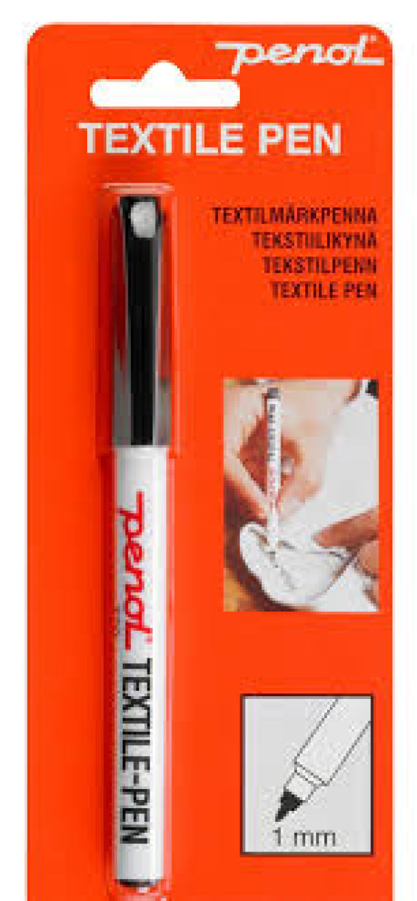 Tekstilpenn sort