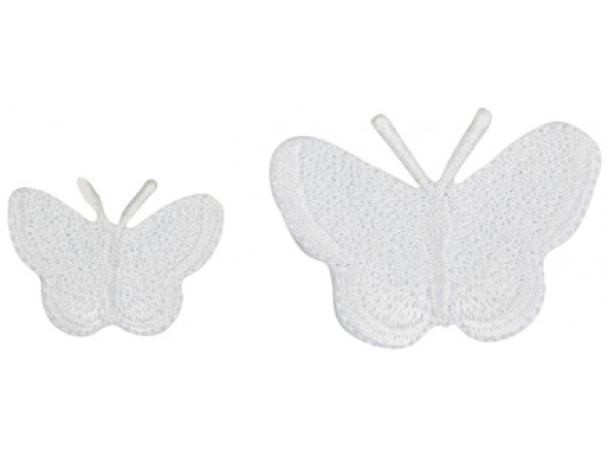 Strykelapp - Hvite sommerfugler