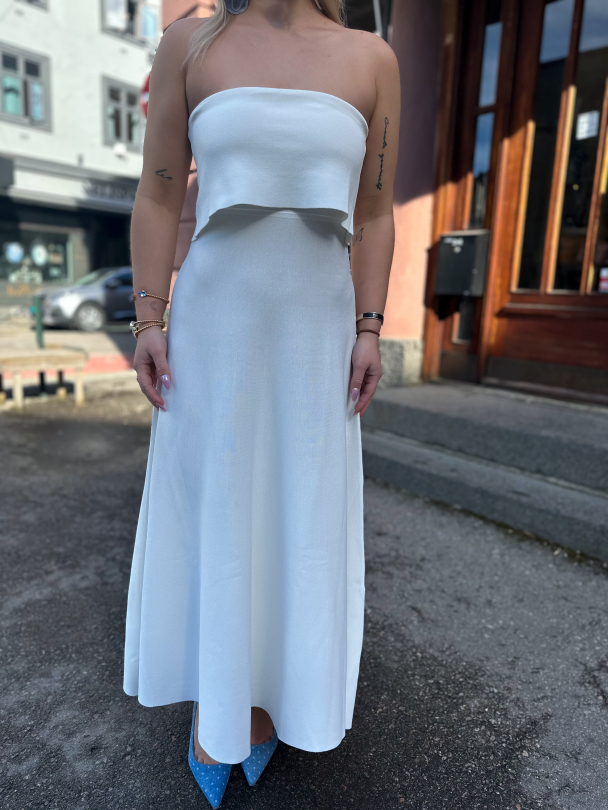 Clementina Midi Dress - Off White - Image 1