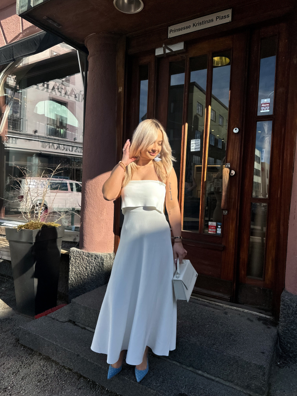 Clementina Midi Dress - Off White - Image 4
