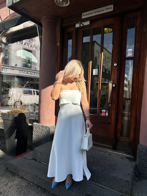 Clementina Midi Dress - Off White - Image 5