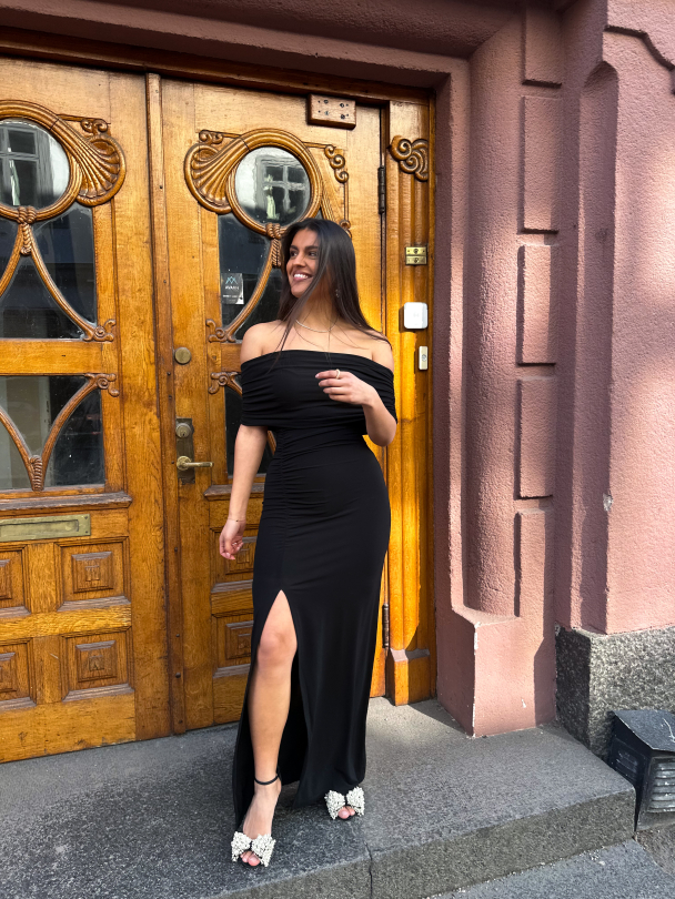 Off Shoulder Dress - Black - Image 3