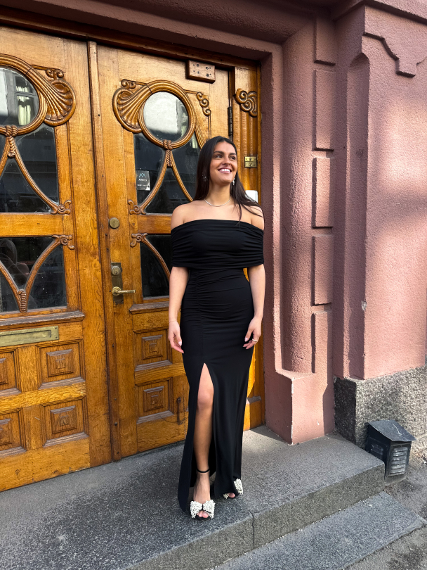 Off Shoulder Dress - Black - Image 4
