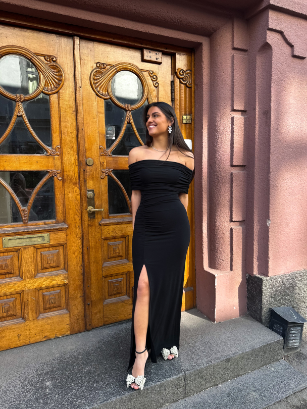 Off Shoulder Dress - Black - Image 5