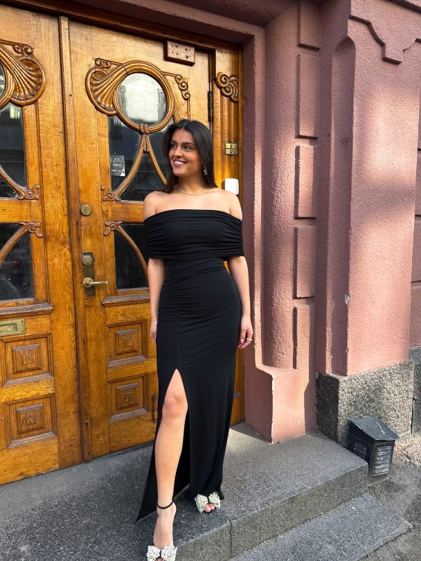 Off Shoulder Dress - Black - Image 6