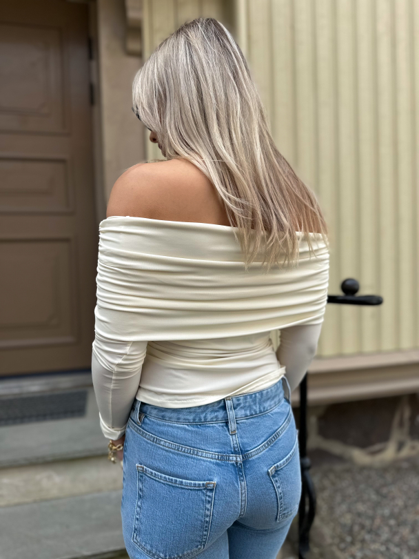 Off Shoulder Top - Off White - Image 2