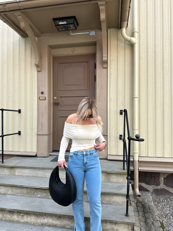 Off Shoulder Top - Off White - Image 5