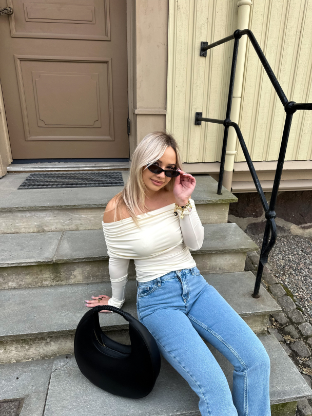 Off Shoulder Top - Off White - Image 6