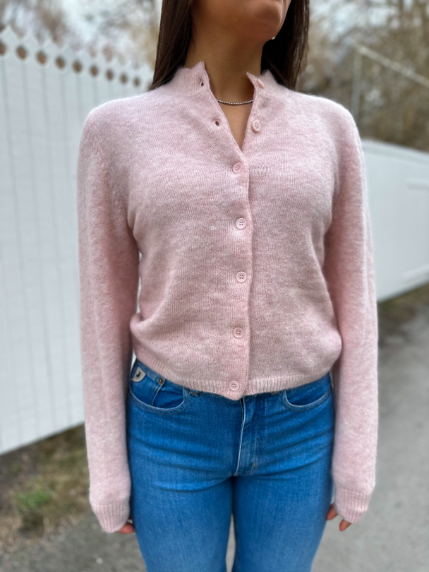 Debbie Cardigan - Rose Grey Melange - Image 1