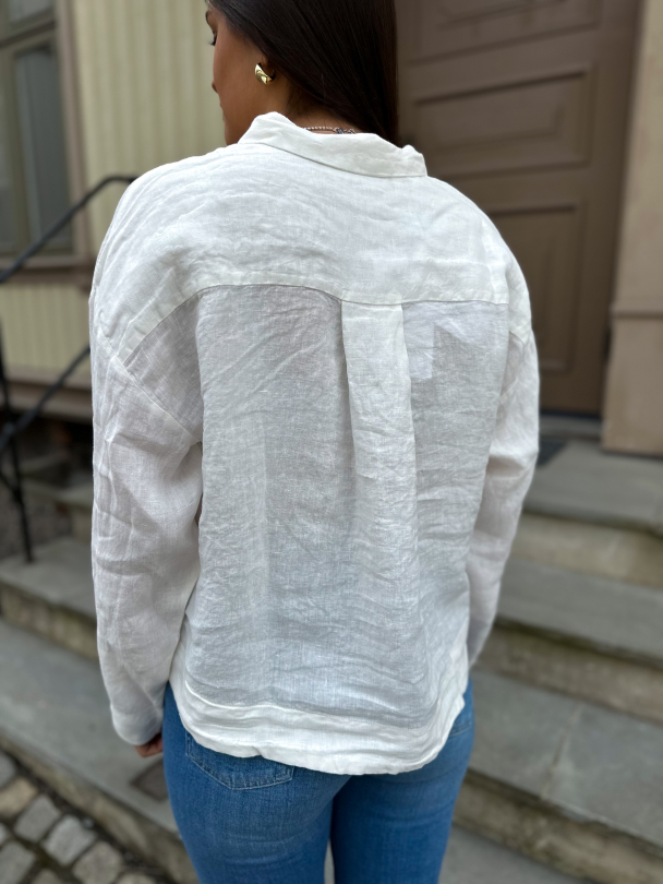 Linnie Linen Shirt - Snow White  - Image 2