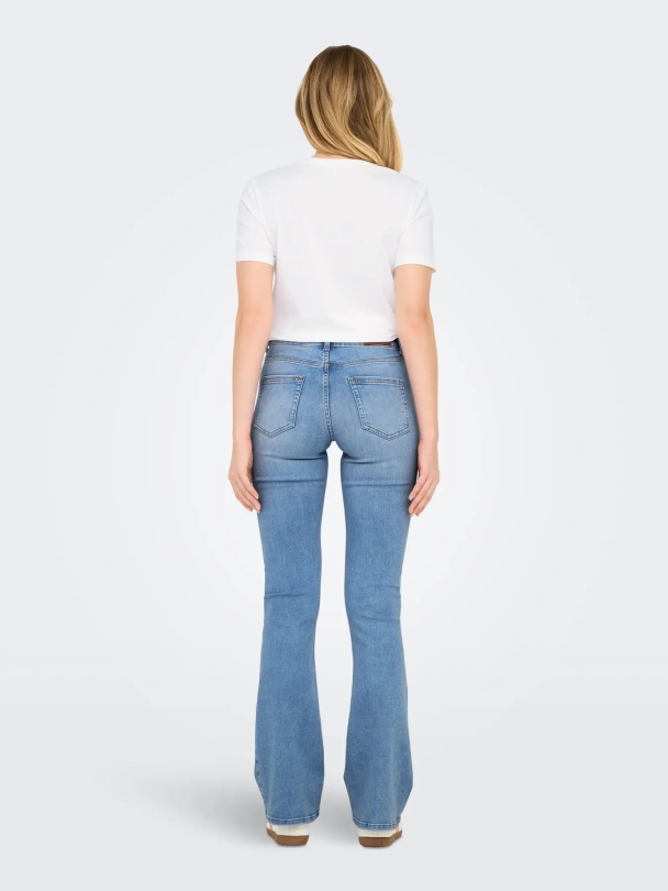 Only Blush midwaist flared jeans - Image 2