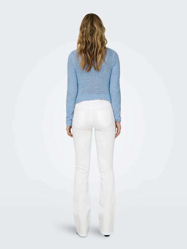Only Blush midwaist flared jeans - Image 4