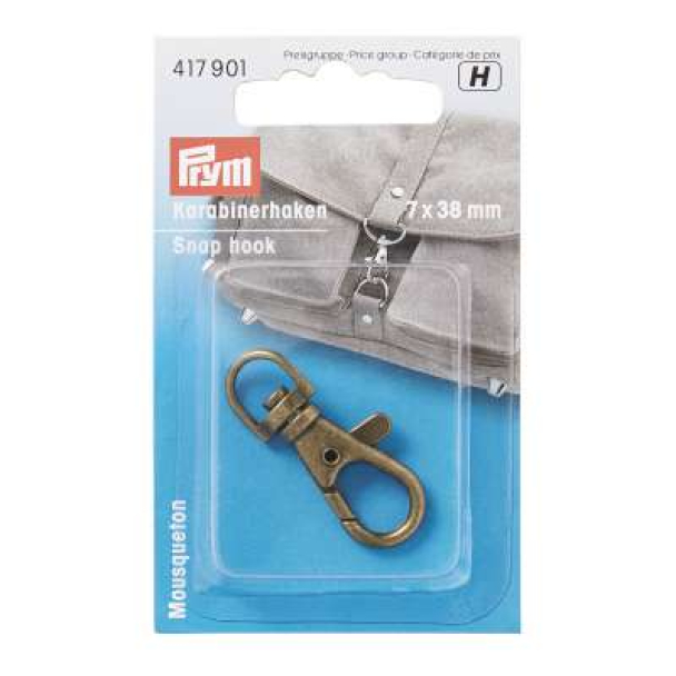 Karabinkrok sølv & messing - Image 2