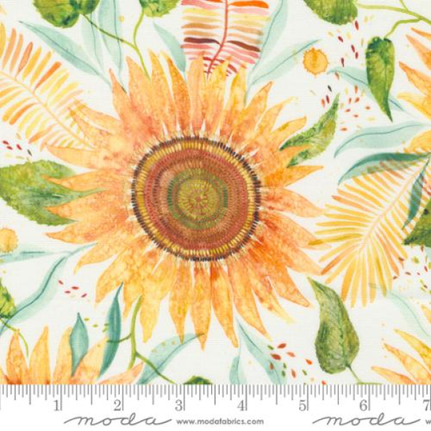 Floral Watercolor Autumn Fall- Floribunda Cloud- Sunflower Power Large