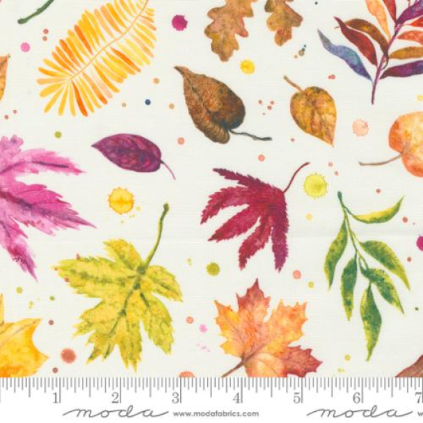 Falling For You Florals Leaves Watercolor Autumn Fall-  Floribunda Cloud 