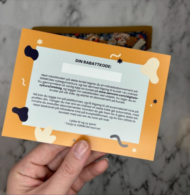 SØMROM x Stitsj - Materialpakke og gratis nybegynnerkurs  - Image 2