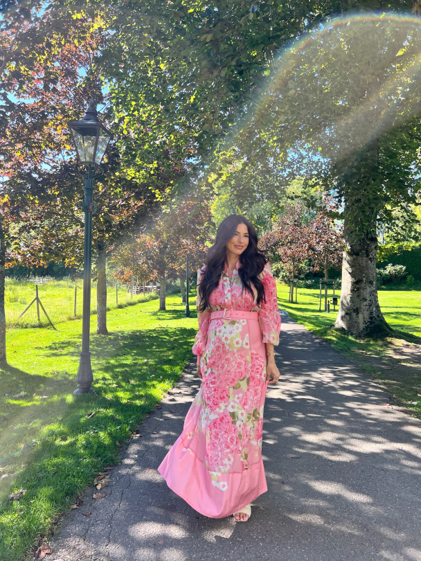 Organza Belt Dress - Cherry Blossom  - Image 4