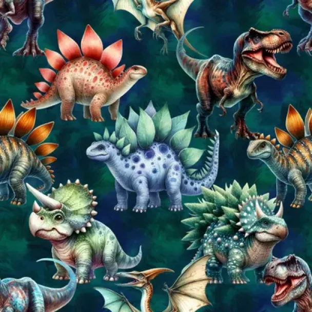 Isoli- Søte dinosauruser Petrol - Image 1