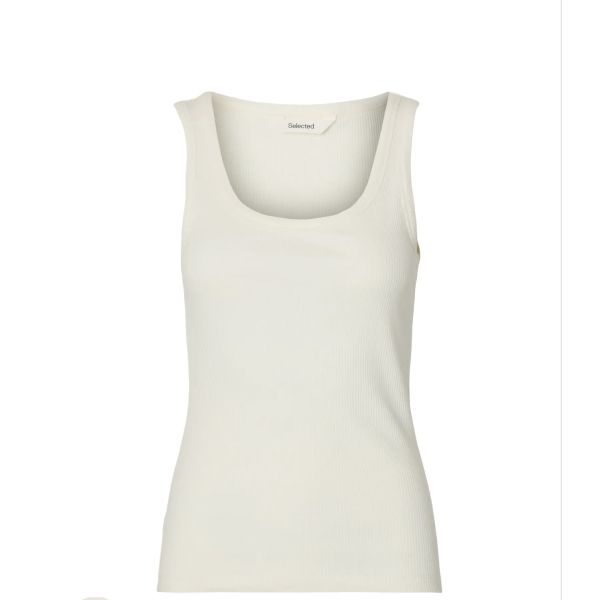 Anna U-Neck Tank Top - Snow White