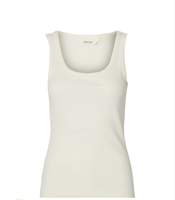 Anna U-Neck Tank Top - Snow White