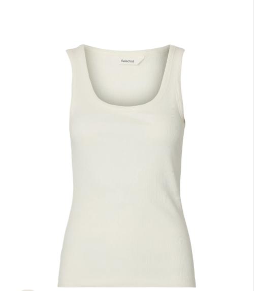 Anna U-Neck Tank Top - Snow White