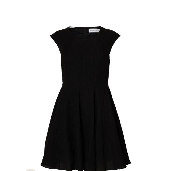 Maddie Short Cap Sleeve Dress - Black 
