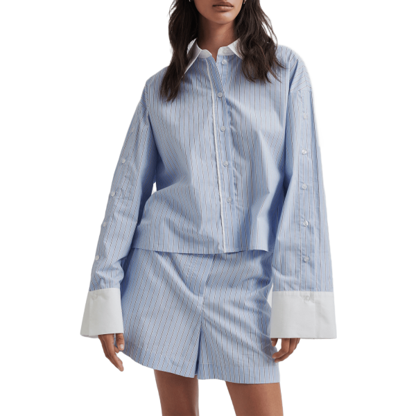 Alanis Shorts - Light Blue Stripe