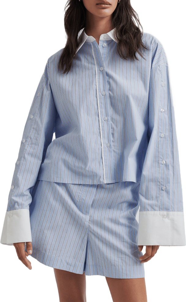 Alanis Combi Shirt - Light Blue Stripe