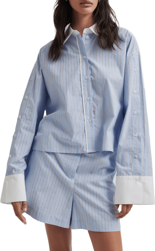 Alanis Shorts - Light Blue Stripe