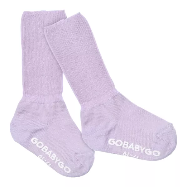 GOBABYGO | Non-Slip Socks Organic Cotton - Cloud Lilac