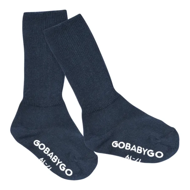 Non-Slip Socks Organic Cotton - Navy Blue - Image 1