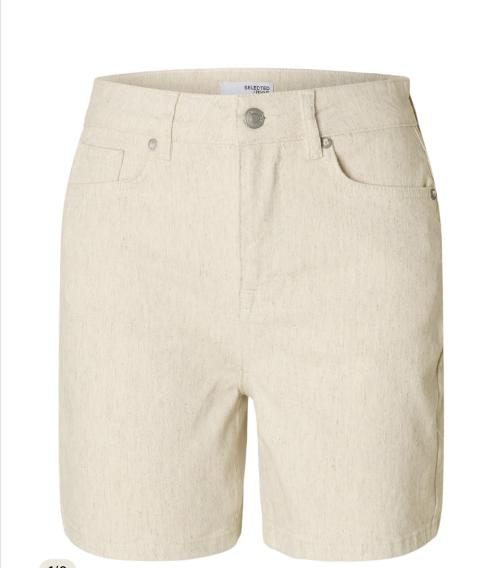 Una-Krista Denim Shorts - Egret 
