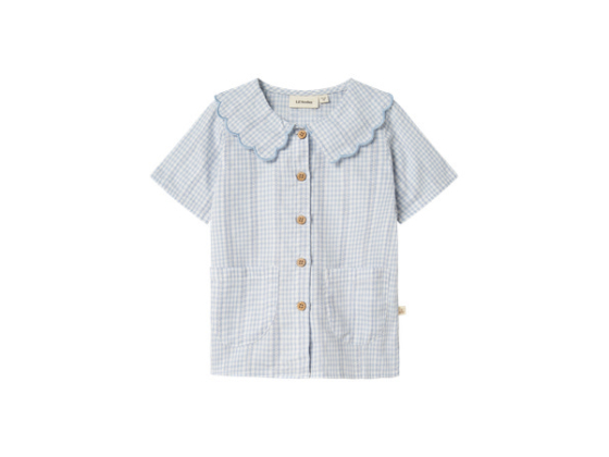 Hazelle Loose Shirt, Zen Blue - Lil' Atelier