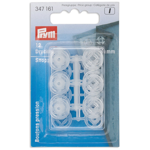 Prym Patentknapper 13mm 12 stk – Transparent