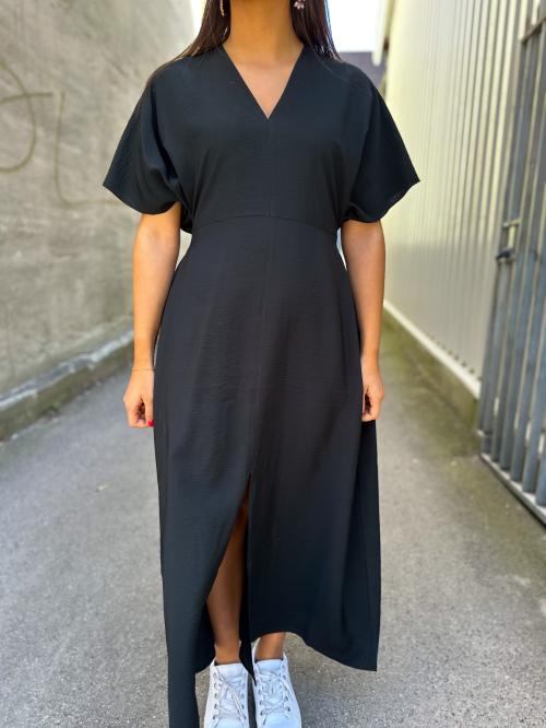 Lina Ankle Wrap Dress - Black 