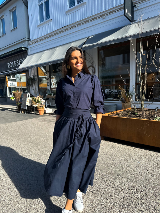 Astrid Skirt - Marine Poplin  - Image 4