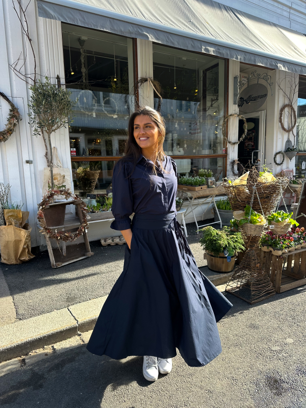 Astrid Skirt - Marine Poplin  - Image 5