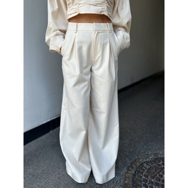 Decia Pants - Offwhite Melange