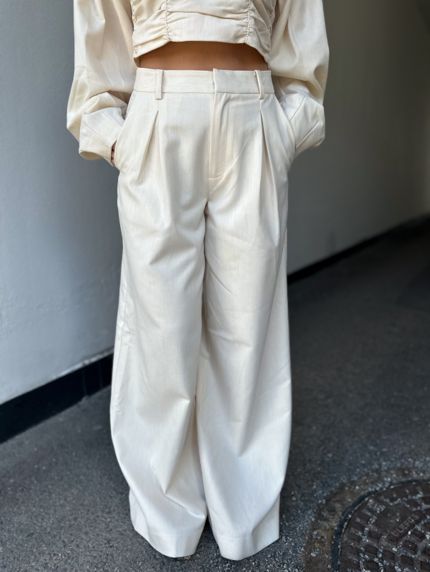 Decia Pants - Offwhite Melange - Image 1