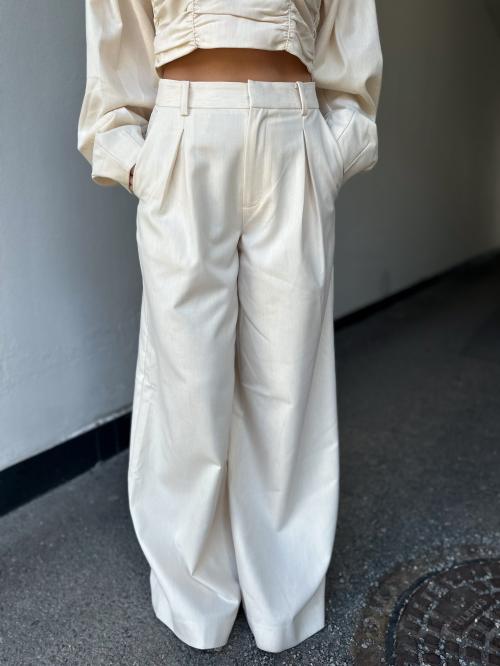 Decia Pants - Offwhite Melange