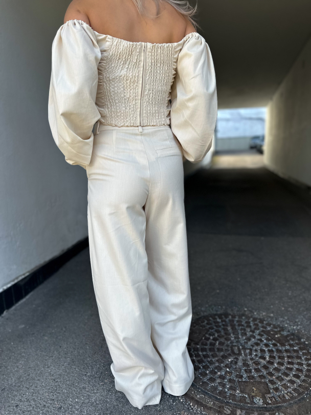 Decia Pants - Offwhite Melange - Image 2