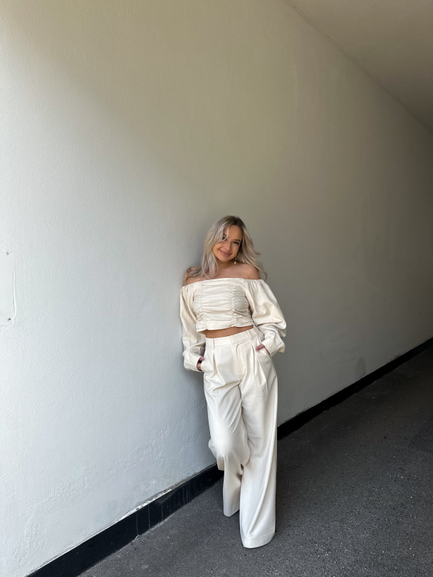 Decia Pants - Offwhite Melange - Image 3