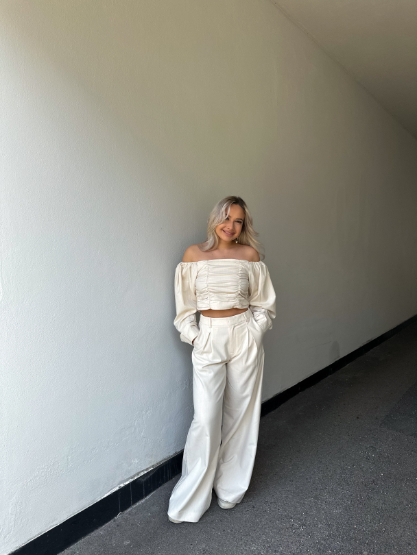 Decia Pants - Offwhite Melange - Image 5