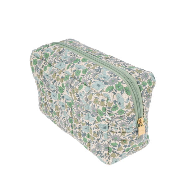 POUCH SQUARE - POPPY AND DAISY TEAL